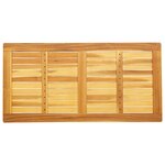 vidaXL Plateau de table 110 x 55 x 2 2 cm en teck massif rectangulaire