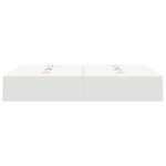 Cadre de lit de rangement vidaXL Blanc 135x190 cm