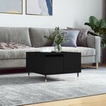 vidaXL Table basse noir 55x55x36 5 cm bois d'ingénierie