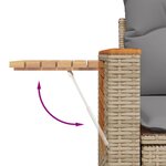 vidaXL Salon de jardin 9 Pièces avec coussins gris résine tressée