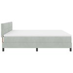 Lit à ressort vidaXL avec matelas Gris clair 200x200 cm Velours