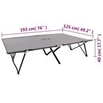 vidaXL Chaise longue pliable 2 places Gris Acier