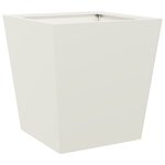 vidaXL Jardinières 2 Pièces blanc 40x40x40 cm acier
