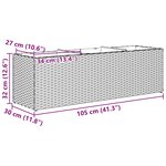 vidaXL Jardinière avec 3 pots gris 105x30x32 cm résine tressée