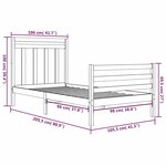 vidaXL Cadre de lit sans matelas 100x200 cm bois massif