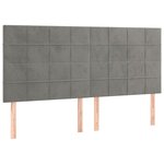 vidaXL Cadre de lit sans matelas gris clair 200x200 cm velours