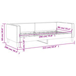 vidaXL Lit de repos noir 90x190 cm tissu