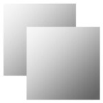 vidaXL Miroirs muraux 2 Pièces 50x50 cm Carré Verre