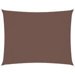 vidaXL Voile de parasol tissu oxford rectangulaire 3 5x5 m marron