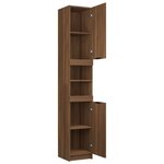 vidaXL Armoire de bain Chêne marron 32x34x188 5 cm Bois d'ingénierie