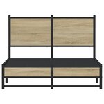 vidaXL Cadre de lit en métal sans matelas chêne sonoma 120x200 cm