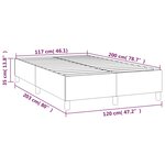 vidaXL Cadre de lit Taupe 120x200 cm Tissu