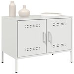 vidaXL Meubles TV 2 Pièces blanc 68x39x50 5 cm acier