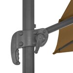 vidaXL Parasol de jardin avec base portable taupe