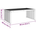 vidaXL Table d'appoint de jardin 90x49.7x36 cm Bois massif Teck