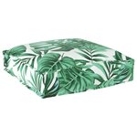 vidaXL Coussins de palette pour siège 4 Pièces Motif de feuilles 40x40x8 cm Tissu Oxford