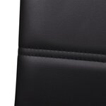 vidaXL Chaises à manger cantilever lot de 4 noir similicuir