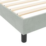 Lit vidaXL Gris clair 140x200 cm Velours