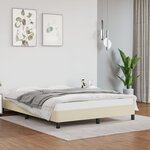 vidaXL Cadre de lit Crème 140x190 cm Similicuir