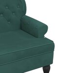 vidaXL Banc avec dossier vert foncé 119 5x64 5x75 cm velours
