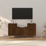 vidaXL Ensemble de meubles TV 3 Pièces Chêne marron Bois d'ingénierie