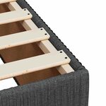 vidaXL Sommier à lattes de lit avec matelas Gris foncé 160x200cm Tissu