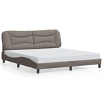 vidaXL Cadre de lit sans matelas taupe 180x200 cm tissu
