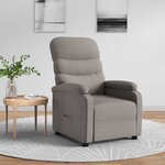 vidaXL Fauteuil inclinable Taupe Tissu