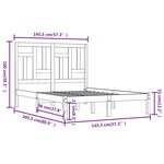 vidaXL Cadre de lit sans matelas blanc 140x200 cm bois de pin massif