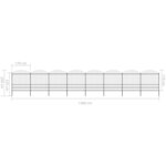 vidaXL Clôture de jardin à dessus en lance Acier (1 75-2)x13 6 m Noir