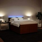 vidaXL Sommier à lattes de lit avec matelas Rose 140x200 cm Velours