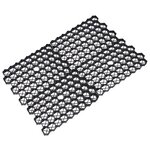 vidaXL Grilles d'herbe 16 Pièces noir 60x40x3 cm plastique