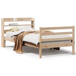vidaXL Cadre de lit et tête de lit 100x200 cm bois de pin massif