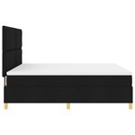vidaXL Lit à ressorts avec matelas noir super king tissu