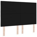 vidaXL Tête de lit à blocs de diamant noire 160 cm tissu