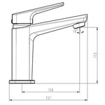 SCHÜTTE Mitigeur de lavabo RAVEN noir mat