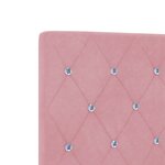 Cadre de Lit vidaXL Rose 100x200 cm Velours