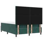 vidaXL Lit avec matelas et banc Vert foncé 160x200 cm Velours