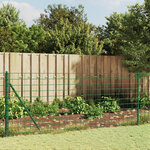 vidaXL Clôture en treillis métallique avec bride vert 1 1x25 m