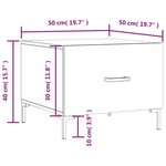 vidaXL Table basse Noir 50x50x40 cm Bois d'ingénierie