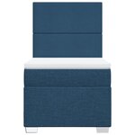 vidaXL Sommier à lattes de lit avec matelas Bleu 80x200 cm Tissu