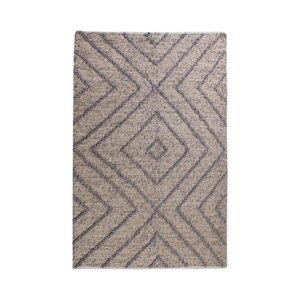 Tapis en jute grise worgan 90 x 60 cm