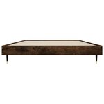 vidaXL Cadre de lit sans matelas chêne fumé 100x200 cm bois ingénierie