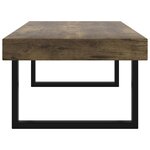 vidaXL Table basse Marron foncé et noir 120x60x40 cm MDF et fer