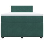 vidaXL Sommier à lattes de lit avec matelas vert foncé 120x190 cm