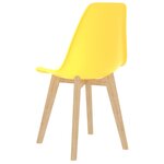 vidaXL Chaises à manger lot de 2 jaune plastique