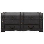 vidaXL Coffre de rangement en bois Large Noir