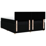 vidaXL Sommier à lattes de lit avec matelas Noir 200x200 cm Tissu