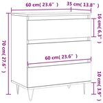 vidaXL Buffet Chêne sonoma 60x35x70 cm Bois d'ingénierie