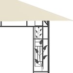 vidaXL Belvédère avec moustiquaire 4x3x2 73 m Crème 180 g/m²